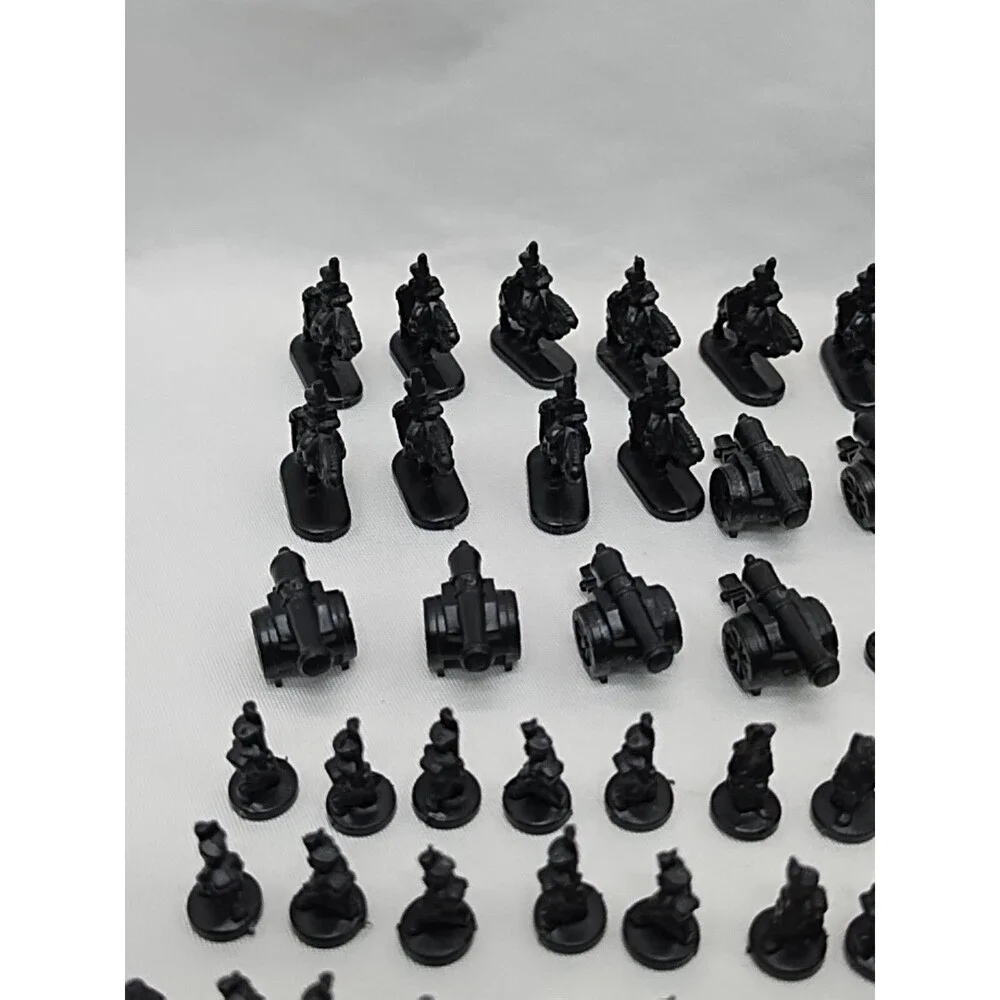 Set Of (60) 1993 Risk Black Board Game Player Pieces